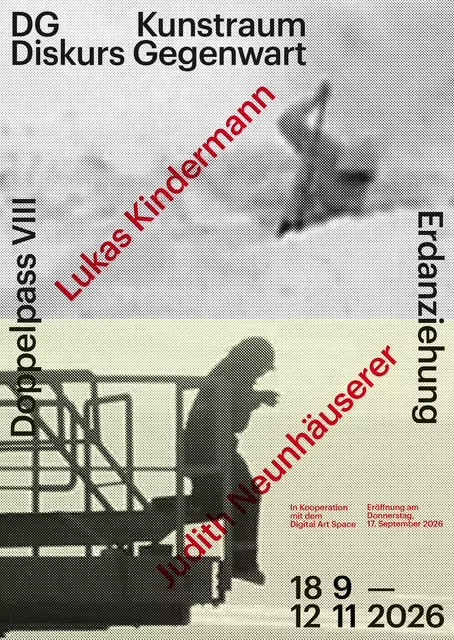 Ausstellungsplakat Erdanziehung
Judith Neunhäuserer & Lukas Kindermann
in Kooperation mit dem Digital Art Space